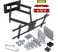 CHECARZHN--NO1-Mc-986 Support Mural Tv À Double Bras Avec Bras Articulé De 915 Mm De Long Universel Pour Télév urs Oled/Qled/Lcd/Led/Plasma De 37 À 85" Charge imale Jusqu'À 55 Kg . Vesa 800X400 Mm