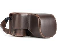 CHECARZHN--NO1-Mg1015 Etui De Protection Avec Bandoulière/Accès Batterie En Cuir Pour Appareil Photo Alpha A6500 (Up To 16-70Mm Lentille) Marron Foncé