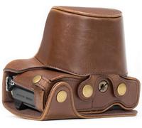 CHECARZHN--NO1-Mg368 Olympus Om-D E-M10 Mark Ii, E-M10 (14-42Mm) Ever Ready - Étui De Protection En Cuir Avec Bandoulière - Marron Foncé