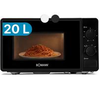 CHECARZHN--NO1-Micro-Ondes Avec Espace De Cuisson 20L & Éclairage De L'Espace De Cuisson, 6 Niveaux De Puissance, Minuterie De 30 Minutes, Mw6014Cb, Noir