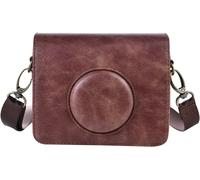 CHECARZHN--NO1-Mini Evo Housse, Étui De Protection En Cuir Pu Rétro Pour Appareil Photo Instantané Fuji Mini Evo Avec Bandoulière Amovible