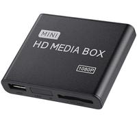 CHECARZHN--NO1-Mini Lecteur Multimédia Full Hd Boîtier Media Player 1080 P Support Usb Mmc Rmvb Mp3 Avi Mkv Pour Maison(Noir)