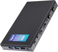 CHECARZHN--NO1-Mini Pc Quieter4C Fanless, Double Lan, Win11 Pro N100 16Go 512Go Nvme Ssd, 4K Hdmi, Wifi 5, Bluetooth 5.2, Double Lan 2.5Gbe, Usb-C Pd Et Sortie Vidéo, Montage Vesa, Ultra-Compact 0,34
