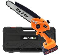 CHECARZHN--NO1-Mini Tronçonneuse À Batterie, 8 Pouces Tronçonneuse Électrique Sans Fil, 24V/1000W/6000Mah Mini Tronconneuse Sans Fil Avec 2 Batterie, 2 Chaînes, Tronçonneuse Électrique Pour Jardin
