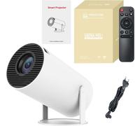 CHECARZHN--NO1-Mini Vidéoprojecteur Natif 1080P Avec Pr En Charge 4K, Projecteur Avec Wifi 6, Bt5.0 Android 11.0 Os, Rotation À 180 °, Smart Full Hd, Vidéoprojecteur Home Cinéma, Petit Projecteur Led
