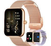 Checarzhn--No1-Montre Connectée Femme,1.81"" Full Écran Watch Avec Appel Bluetooth 100+ Sport Mod Moniteur De Fréquence Cardiaque Podometre Montre Intelligent Compatible Android Ios, Or Rose