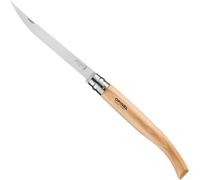 Checarzhn--No1-N°15 Couteau De Découpe Effilé - Lame Préc Meulée Polie 15 Cm Acier Inox, Manche Bois De Hêtre, Bague De Sécurité Virobloc - Fabrication França
