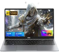 CHECARZHN--NO1-Ordinateur Portable, Boîtier Métallique D'Un Pc Portable, 15,6 Pouces Fhd 16 Go De Ddr4 512 Go De Ssd,N97 (6M Cache, Jusqu'À 3,60 Ghz), Wi-Fi, Bt5.0, Usb 3,2, Type C, Hdmi