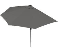 Checarzhn--No1-Parasol De Balcon/Terrasse Semi-Circulaire Se Place Parfaitement Au Mur Avec Manivelle Pratique, Protection Uv 40+ 270 X 130 Cm [Gris Tendance], Gris, Grand Modèle, Semi-Circulai