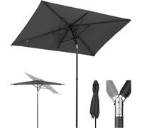 Checarzhn--No1-Parasol Rectangulaire Pour Balcon, Terrasse Et Jardin, 200 × 125 Cm, Résistant Au Vent Et Inclinable Upf 50+