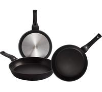 Checarzhn--No1-Permadur Premium - En Fonte D'aluminium - Avec Revêtement Antiadhésif - Tous Feux Dont Induction - Fabriqué En Allemagne - Lot De 3 Poêles De 20, 24 Et 28 Cm