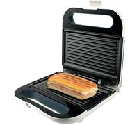 CHECARZHN--NO1-Phoenix Luxe - Grill Électrique Inox Avec Gril 800W, Sandwich Et Croque Monsieur, Plaques Anti-Adhésives, Voyants D'Alimentation Et Pré-Chauffage, Blanc