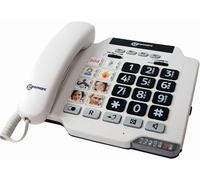CHECARZHN--NO1-Photophone 100 - Téléphone Fixe Avec Larges Boutons Photo Personnalisables Et Volume De Réception Amplifié Pour Séniors Et Malentendants - Perte Auditive Faible Ou Moyenne - Version Fr