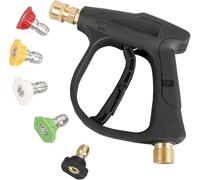 CHECARZHN--NO1-Pistolet De Nettoyage Haute Pression, 3000 Psi Avec 5 Buses De Connexion Rapide De Couleur M22 Connecteur De Tuyau 3.0 Pointe