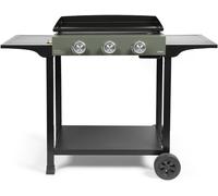 CHECARZHN--NO1-Plancha Gaz 3 Brûleurs Sur Chariot Doc326 - Puissance Totale De 7,5 Kw, 62 X 34,5 Cm, 6 À 8 Personnes, Butane Et Propane
