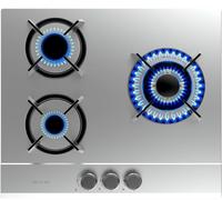CHECARZHN--NO1-Plaque À Gaz Bolero Squad G 3200S Inox. Plaque À Gaz 3 Feux, Finition Inox, Grilles Individuelles, Puissance De 6250W, Brûleur Wok Triple Couronne Et Sécurité Des Vannes Intégrée.
