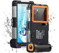 Checarzhn--No1-Pochette Étanche Universelle Ipx8 - Coque Protection Plongée 15m - Compatible Iphone, Samsung, Huawei, Xiaomi, Oppo, Vivo, Lg - Smartphones 4.7-6.8"" - Housse Sous-Marine (Noir/Orange)
