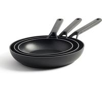Checarzhn--No1-Poêles À Frire En Aluminium Anodisé - Classic - Céramique Antiadhésive Sans Pfas, 20/24/28 Cm, Compatible Induction, Four Et Lave-Vaisselle, Noir