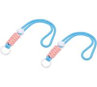 Checarzhn--No1-Porte-Clés En Corde Paracord, 2pcs Lanière De Poignet En Corde Pour Porte-Clés Téléphone Portable, Sangle Tressée Avec Anneau À Ressort, Violet Clair, Rose Clair, Blanc