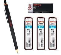Checarzhn--No1-Porte-Mine 800 0,7 Mm 1904446 ¿ Noir 3 Recharges De Mine Tikky Hb ¿ 0,7 Mm Gomme B20