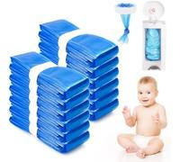 Checarzhn--No1-Poubelle Couche Bebe, 12 Pièces Recharge Poubelle A Couche, Bebe Recharge Sac Poubelle Couche Compatible Avec Tommee Tippee, Angelcare, Genie Litter Locker,7 Couches Protectrices
