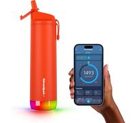 Checarzhn--No1-Pro Smart Water Bottle ¿ Tracks Water Intake With Bluetooth, Led Glow Reminder When You Need To Drink ¿ Straw, 621ml, Lava