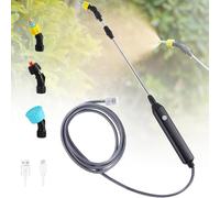 CHECARZHN--NO1-Pulvérisateur Électrique De Jardin Avec 3 Buses Et 3M De Tuyau, Usb Rechargeable, Pour Protection Des Plantes, Désherbage Et Lavage De Voiture (5V)