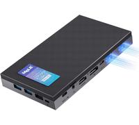 CHECARZHN--NO1-Quieter Double Lan Mini Pc Sans Ventilateur N100 (Jusqu'À 3,4Ghz, 4C/4T) 8Go Lpddr4X 256Go Ordinateur De Bureau Triple Affichage Double Hdmi Wifi 5 Bt 5.1 Ethernet