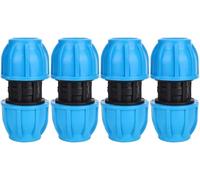 CHECARZHN--NO1-Raccord Tuyau 25Mm, Raccord Tuyau D'Arro , 4Pcs Raccord Tuyau Eau 25Mm Pe Plastique 25Mm À 25Mm oit Connecteur De Tuyau D'Eau Raccord De Tuyau Pour Tuyau D'Eau