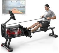 Checarzhn--No1-Rameur Musculation, Rameur D'appartement À Eau Avec Connexion Bluetooth, Rangement Vertical Peu Encombrant, Comprend Un Support De Téléphone Et Une Application D'entraînement Rameur