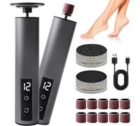 Checarzhn--No1-Râpe Électrique Pour Callosités Avec 20 Disques Abrasifs De Rechange, 10 Anneaux De Vernis À Ongles Pour Râper Les Callosités, Soin Des Pieds, Belle Manucure