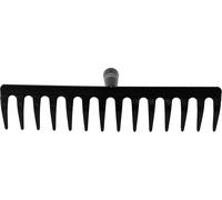 CHECARZHN--NO1-Râteau De Jardin Râteau Métallique En Acier Avec 12 Dents Robustes Pour Ratisser Et Travailler La Terre Outils De Jardin Et De Jardin En Couleur Noire Dimensions 300 Mm.