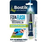 CHECARZHN--NO1-Recharge Colle De Réparation Fix & Flash ¿ Colle Forte Photoactive ¿ Efficace Sur Tous Matériaux Et Toutes Surfaces ¿ Sans Odeur Ni Solvants ¿ Transparent ¿ 1 Tube De 5 G
