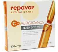 Checarzhn--No1-Revitalisant - Sérum À Base De Métaglycanes Flash Extreme - Effet Tenseur Immédiat - À La Vitamine C - Peau Éclatante Et Lumineuse - Fixe Le Maquillage - 5 Ampoules De 1 Ml