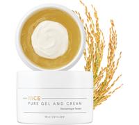 Checarzhn--No1-Rice Pure Gel And Cream 80ml- Crème Nourrissante Et Éclaircissante, Extraits De Riz Coréen Exclusifs, Crème De Nuit Coréenne Hydratante Pour Le Vi , Hydratant Coréen Pour Peau Sèche