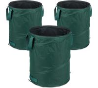 CHECARZHN--NO1-Sacs À Déchets De Jardin Autoportants, Lot De 3, 90 L, 3 Poignées, Poubelle, Résistant Aux Uv, Étanche, Vert