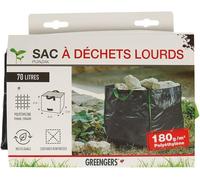 CHECARZHN--NO1-Sacs À Déchets De Jardin, Jardin - Sac À Gravats Ultra Résistant 70L, Sac À Bûches Renforcé 70L, Sac Jardinage 70L - 1 Sac - Grande Solidité, Autostable, 200G/M² - L42 X L42 X H40Cm