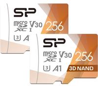 CHECARZHN--NO1-Silicon Power Lot De 2 Cartes Micro Sd 256 Go Compatibles U3 Nintendo Switch, Carte Mémoire Microsd Sdxc Microsdxc Haute Vitesse Avec Adaptateur