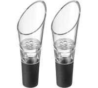 Checarzhn--No1-Simo Lot De 2 Becs Verseurs À Décanter De Haute Qualité Avec Aération, Embout Adapté À De Nombreuses Bouteilles De Vin, Bonne Étanchéité, Plastique, Acier Inoxydable, Lot De 2