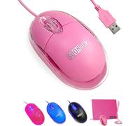 CHECARZHN--NO1-Souris Usb Rose Pour Ordinateur Portable Mini Filaire Pc Souris Ergonomique Portable Cadeaux D'Anniversaire Pour Enfants Et Adolescentes1,5 M Câble
