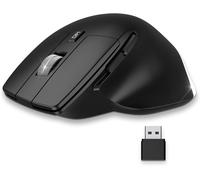 CHECARZHN--NO1-Souris Verticale Sans Fil A8 Wifi 2.4 Ghz Wireless - Rechargeable - 1200/2400/3200 Dpi - Molette Métallique - Ergonomique - Silencieux - Nano Récepteur Intégré 10 M - Usb C - Noir