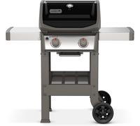 CHECARZHN--NO1-Spirit Ii E-210 Gbs Barbecue À Gaz, 2 Brûleurs, Surface De Cuisson 51 X 46 Cm, Thermomètre De Couvercle, Table D'Appoint Rabattable (Gauche), 4 Roues - Noir Et Argent (44010153)