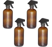 CHECARZHN--NO1-Spray Vide En Verre, Lot De 4, 500 Ml, Jet Puissant Et Large Brume, Pour Cheveux Ou Jardin, Marron