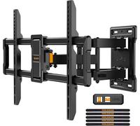 CHECARZHN--NO1-Support Mural Tv À Mouvement Complet Pour Écrans Plats/Courbés De 42 À 84 Pouces Jusqu'À 60 Kg, Bras Television Mural Orientable, Inclinaison Sans Outil, . Vesa 600 X 400Mm, Pglf12-E