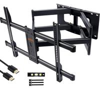 CHECARZHN--NO1-Support Mural Tv Pour Télévision Plat Et Incurvé Lcd Led 50-90 Pouces, Support Tv Mural Orientable Et Inclinable Avec 765Mm Bras Doubles, Solides Et Robustes Vesa 600X400Mm Jusqu'À 75K