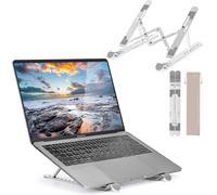 CHECARZHN--NO1-Support Ordinateur Portable,Tout Métal Aluminium Support Pc Portable,7 Niveaux De Réglage De La Hauteur Support Pc,Aération Pliable Support Ordinateur Compatibles Macbook Air/Pro/Asus/