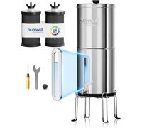 Checarzhn--No1-Système D'eau Alcaline D'ultrafiltration Par Gravité En 4 Étapes,Jusqu'à Ph 8.5,Avec 2 Cartouches De Filtre À Eau Pb-Ph,Niveau D'eau Visuel En Verre Concevoir,Eau Alcaline Minéralisée¿8
