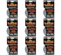 CHECARZHN--NO1-T Rex Tape 241330 Lot De 9 Rouleaux De Ruban Adhésif Étanche Gris Graphite 25 Mm X 9,14 M