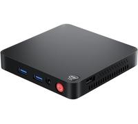 CHECARZHN--NO1-T4 Pro - Mini Pc Ultra-Compact Avec Windows 10 Pro, Intel Celeron N3350, Uhd 4K, 4 Go Lpddr3, Mémoire 64 Go Emmc, Wi-Fi 5 Ac Dual Band, Gigabit Ethernet Lan, Bluetooth 4.0, Dual Hdmi,