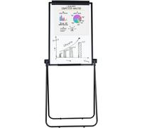 Checarzhn--No1-- Tableau Blanc Magnétique Mobile Avec Support En U Renforcé - Surface Effaçable À Sec Lisse 90x60 Cm - Idéal Pour Bureau, Réunions, Maison Ou École(Tablette Décriture Mobile)